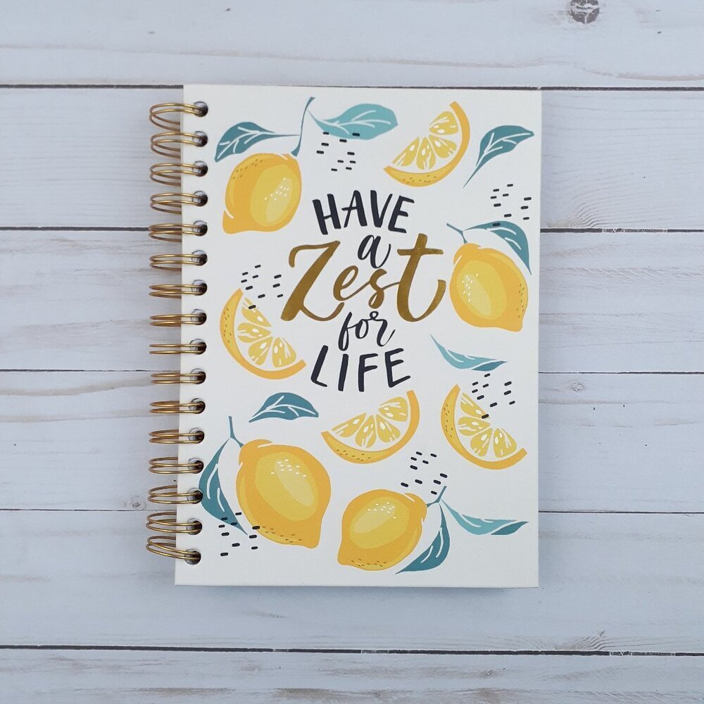 Journal Notepad Notebook Lemons Have a Zest for Life Lined Sheets 6x8.5 in